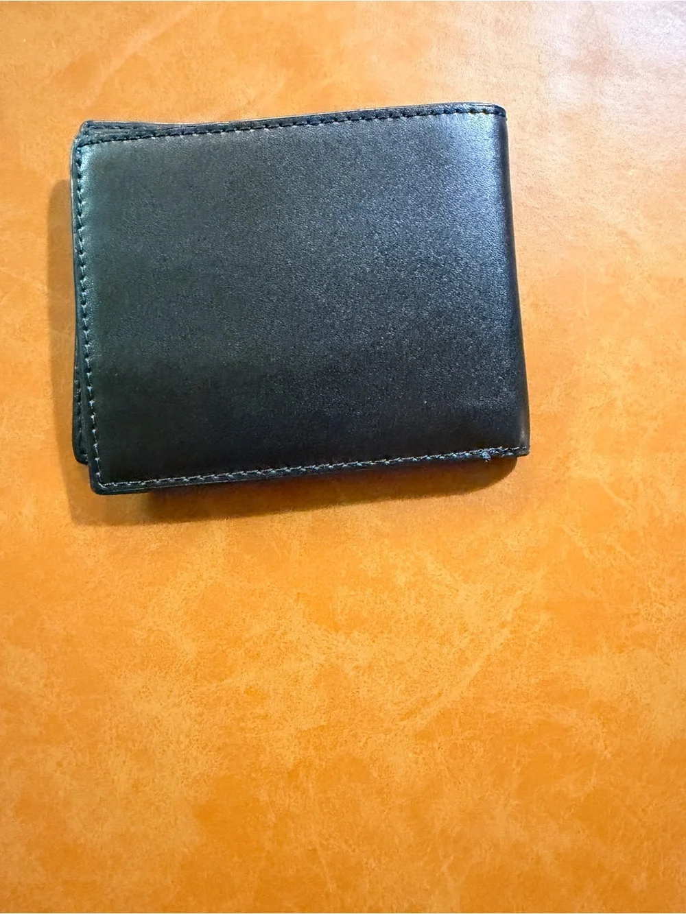 Michael Kors Black Leather Men's Bi-Fold Wallet with Silver Logo